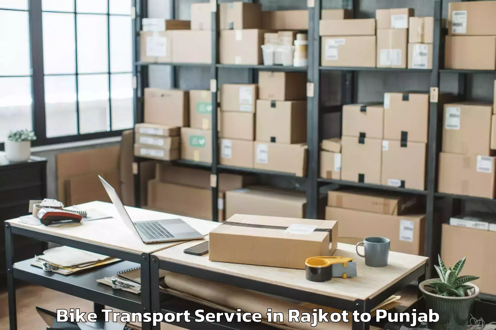 Hassle-Free Rajkot to Ferozepore Bike Transport